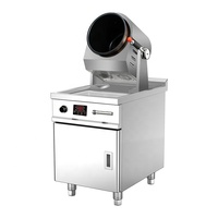 Robot de cuisine commercial électrique automatique pour friture, Wok à tambour antiadhésif 3-17L pour restaurant et cantine