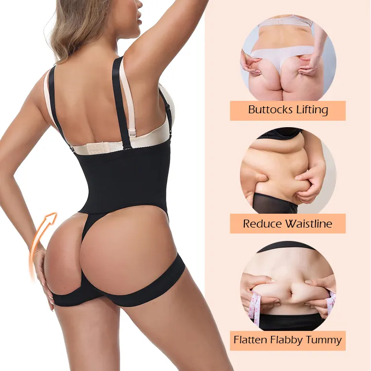 YIYUN Sexy Fajas Colombianas Hook Shapewear Bodysuit Butt Lifter Tummy Control Body Shaper Underwear For Women