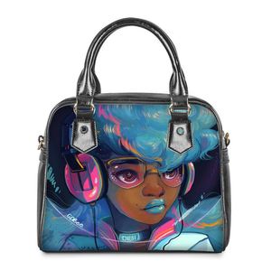 <span class=keywords><strong>Borse</strong></span> a Mano e Borsette in Pelle PU con Design Artistico di Ragazze Africane Nere per Donne, Stampa Personalizzata, <span class=keywords><strong>Borse</strong></span> da Donna alla Moda Estate 2025 - Product Image 2