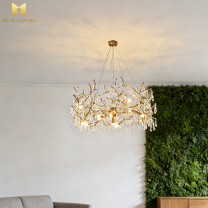 Lampadario Artistico Retrò Francese in Rame Massiccio a Forma di Ramo, Lampada a Sospensione Creativa Post-Moderna di Alta Gamma - Product Image 2