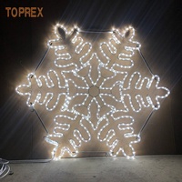 Luces LED Decorativas con Motivo de Copo de Nieve 2D para Exteriores, IP65 Impermeables, Iluminación Navideña para Interiores/Exteriores