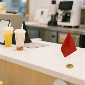 Small Plastic Table Flag Stand Custom Print Logo Promotional <b>Gifts</b> Countries Desk Flag for Office - Product Image 6