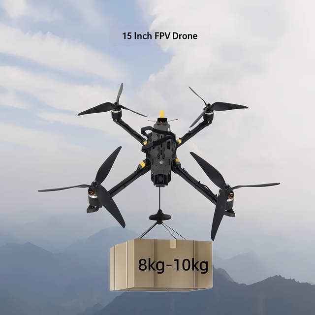Mark 4 Mini 15Inch Carbon Fibre Racing FPV Drones HD Camera 10km Beginner 10kgs Heavy Payload Wi-Fi Remote Control