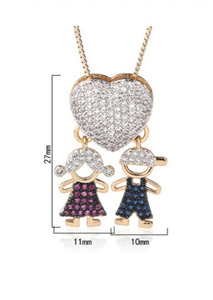 Collar <span class=keywords><strong>de</strong></span> Cobre Ecológico Premium para Él y Ella, Colgante Bonito para Parejas, Joyería para Regalo <span class=keywords><strong>de</strong></span> San Valentín, Festivales y Aniversarios, Uso Diario - Product Image 2