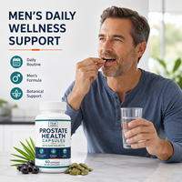 Capsules pour la santé de la prostate avec du palmier nain pour hommes, bloqueur de DHT - Aide à soutenir la santé des voies urinaires et de la prostate chez l'homme