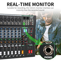 XTUGA CT6 USB Table de Mixage Audio Numérique Professionnelle 6 Canaux, Console de Mixage Vidéo & Lumière à Prix Abordable
