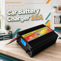 Chargeur de batterie de voiture électrique à entrée CA QC2.0 universel triphasé 20A 12V 25W chargeur rapide pour acide de plomb