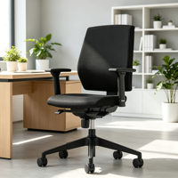 Chaise de bureau ergonomique moderne avec soutien lombaire élastique adaptatif et assise écologique pour bureau d'ordinateur