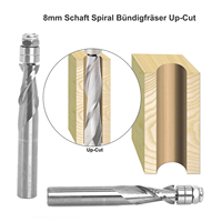 Fraise à défoncer en carbure monobloc à queue de 8 mm, fraise de défonçage en spirale pour outils de menuiserie et de charpenterie