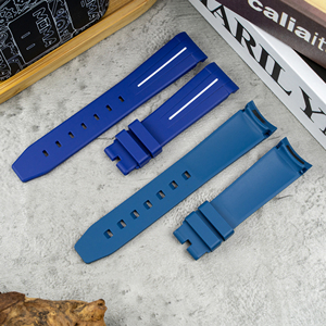 Bracelet de montre en silicone courbé de 20 mm, bracelet de montre en caoutchouc pour Omega X <span class=keywords><strong>Swatch</strong></span> Moonswatch <span class=keywords><strong>Moon</strong></span> Strap - Product Image 2