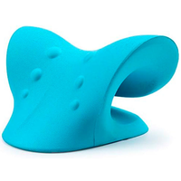 Oreiller de massage à usage domestique à 2 voies pour le cou, le dos, traction cervicale manuelle pour soulager la douleur Oreiller de massage cervical portable en forme de C