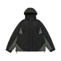 Veste matelassée en duvet pour homme, à capuche, fermeture éclair intégrale, poches, poignets à velcro, cordons de serrage, chaude pour l'hiver, grande taille, surdimensionnée, 6XL 7XL