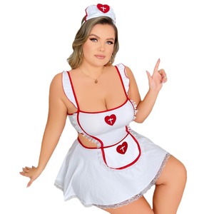 Tallas grandes erótico Cosplay mujeres lencería sexy <span class=keywords><strong>enfermera</strong></span> juego <span class=keywords><strong>de</strong></span> rol disfraces - Product Image 5