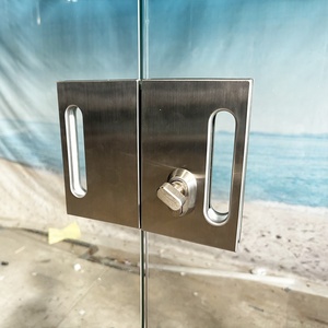 Pérgola de puerta sin marco de entrada de 10mm, accesorios de aluminio, <span class=keywords><strong>precio</strong></span>, sistema de puertas plegables de vidrio, pared de pantalla de partición abatible de rodillo - Product Image 5