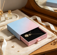 Emballages de bijoux de luxe de haute qualité, boîtes à bagues, boîtes à colliers personnalisées, éponge en microfibre, logo personnalisable, boîtes en papier