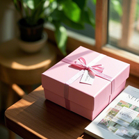 Boîte cadeau rigide personnalisée boîte cadeau en papier boîtes à bijoux d'emballage boîte cadeau rose de luxe pour mariage