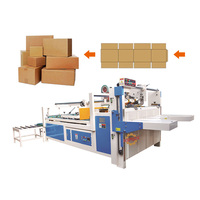 Machine à coller les boîtes semi-automatique, machine à plier et coller les cartons pour boîtes en carton ondulé