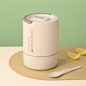 304 in acciaio inox riutilizzabile round pic-nic <span class=keywords><strong>thermos</strong></span> bento cibo fiaschetta termici contenitore isolato a tenuta stagna in metallo scatola per il <span class=keywords><strong>pranzo</strong></span> con borsa - Product Image 5