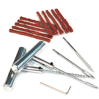 Kit d'outils de réparation de pneus portables Toolon, robuste, en acier au carbone, avec cartouche de réparation pour voitures Audi, couleur argent, garantie 1 an