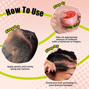 <span class=keywords><strong>Gel</strong></span> Coiffant IMMETEE Fixation Forte pour Baby Hairs et Cheveux Volants – <span class=keywords><strong>Gel</strong></span> Coiffant à Base d'Eau Imperméable <span class=keywords><strong>Edge</strong></span> <span class=keywords><strong>Booster</strong></span> – Contrôle des Bords Personnalisable avec Logo - Product Image 6