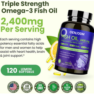 OEM/ODM Etichetta Privata <span class=keywords><strong>Olio</strong></span> <span class=keywords><strong>di</strong></span> <span class=keywords><strong>Pesce</strong></span> <span class=keywords><strong>di</strong></span> Acque Profonde 2200 Mg Capsule Softgel Integratore Omega3 per Adulti Durata <span class=keywords><strong>di</strong></span> Conservazione 36 Mesi Potenzia l'Immunità - Product Image 4