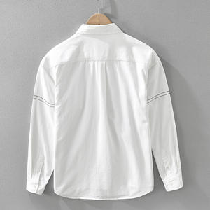 Erkekler için Minimalist gömlek Modern uzun kollu rahat gömlek iş ve günlük giyim klasik Turn Down üst OEM/ODM desteği - Product Image 2