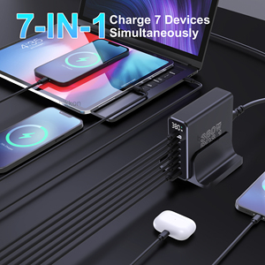 Led hiển thị 65W gan tường sạc KC CE 2 loại C chúng tôi EU Anh du lịch sạc USB-C QC pd3.0 mini xách tay nhanh chóng điện thoại di động sạc - Product Image 4