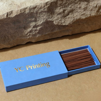 Boîtes à encens personnalisées imprimées à la main, en carton rigide de luxe, avec tiroir coulissant, emballages pour boîtes d'allumettes