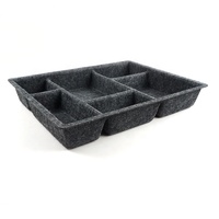 Boîtes de maquillage de papeterie bacs de rangement utilitaires porte-plateaux trieur organisateur de tiroir en feutre pour la maison