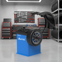 Équilibreuse de pneus compacte AUTEC ATB-90 avec affichage numérique, télécommande sans fil, design peu encombrant, haute précision statique et dynamique