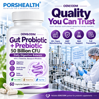 Capsules de Probiotiques à Marque Blanche pour la Santé Intestinale des Adultes, Certifiées ISO, 10-800 Milliards UFC/g, Fabricant de Suppléments OEM/ODM Personnalisé