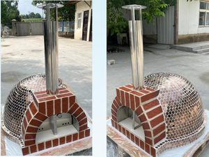 2.46ft <b>Wood</b> <b>Fired</b> Outdoor <b>Pizza</b> <b>Oven</b>, Handmade Mosaic Dome <b>Oven</b> for Backyard, Patio & Garden - Product Image 1