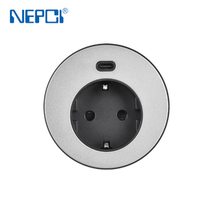 Prise de bureau compacte et peu encombrante de type E.U Pop-up Outlet avec connexion GST18, avec charge Type C 65W - Product Image 6