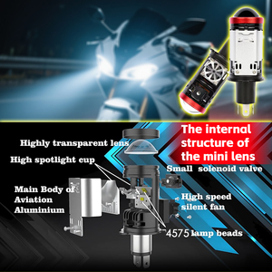 DGLS M01D Tipo externo 8000LM Mini H4 Proyector Lentes LED Faro Lente Bombilla Motocicletas Coche Luces Led H4 Proyector - Product Image 4