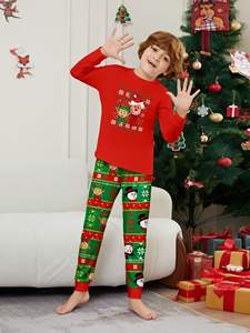 En stock fête de vacances ensemble adultes enfants 2 pièces vêtements de nuit pyjamas Noël <span class=keywords><strong>Grinch</strong></span> ensemble famille correspondant Noël pyjamas - Product Image 4