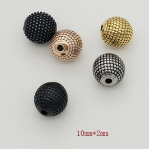 Yunnique Stainless Steel Scattered <b>Spacer</b> Beads 10mm Round Plated Metal Loose for Jewelry Making DIY Accessories 2020 - Product Image 2