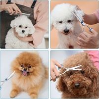 Kit de ciseaux de toilettage pour chien avec embouts ronds de sécurité, ensemble d'outils professionnels de nettoyage et de toilettage pour animaux de compagnie