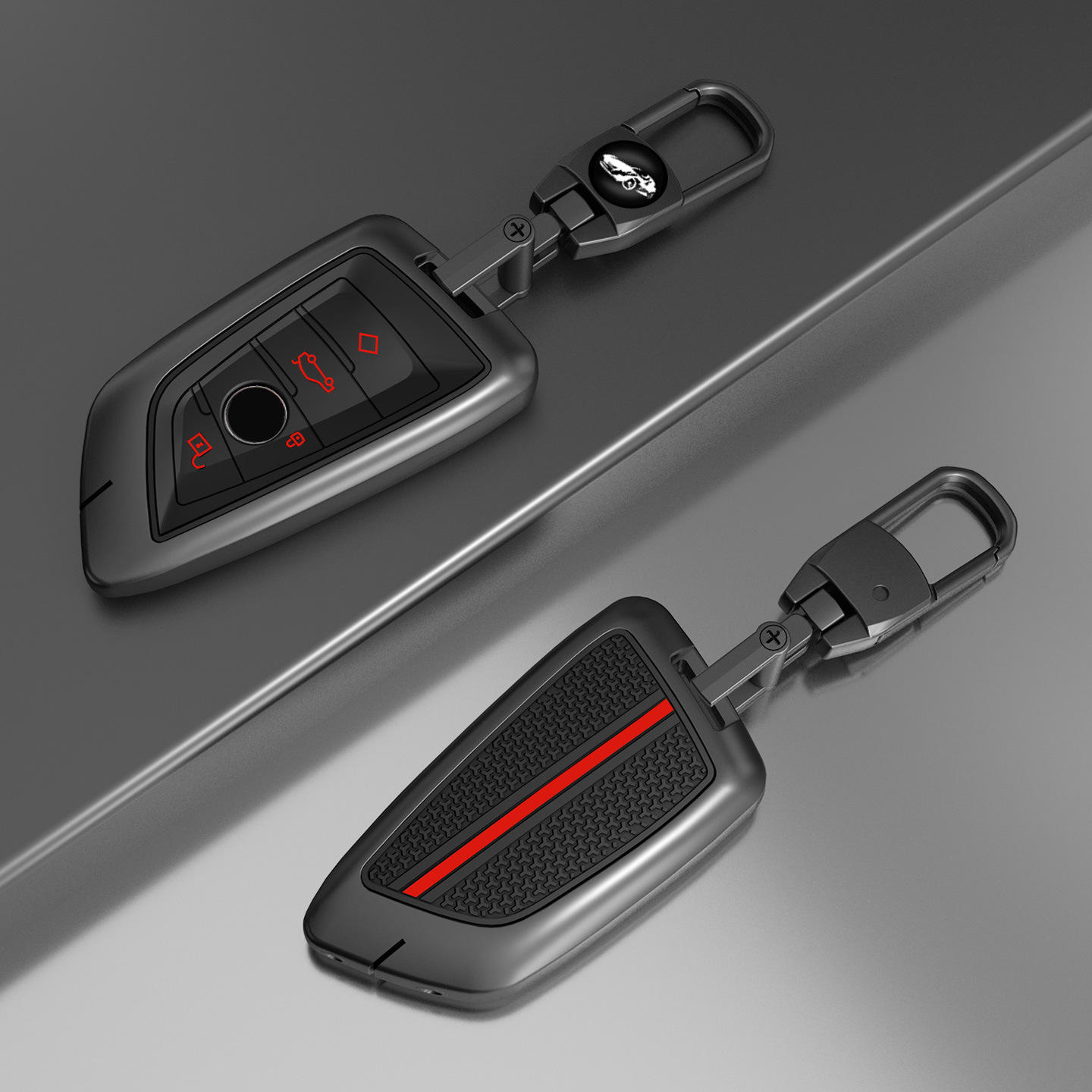 Modèle A2-4 boutons-rouge + boucle métal