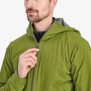 2024 OEM Men's Stand Collar Waterproof Jacket Outdoor Sport Soft Shell With Hood Jacket Running Hiking Rain Jacket Windbreaker