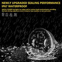 Applicable pour 2006-2014 Ford F150 IP67 4.5 pouces rond LED antibrouillard 80W blanc éclairage antibrouillard pour le remplacement du pare-chocs