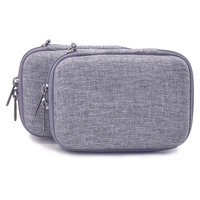 Organisateur de câbles, étui de rangement pour écouteurs, pour voyage, étui zippé portable, étanche, pochette pour chargeur avec poche en filet