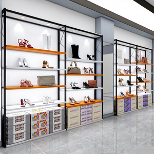 Présentoir mural en acier inoxydable pour sacs et chaussures, idéal pour les magasins de vêtements et de sacs - Product Image 4