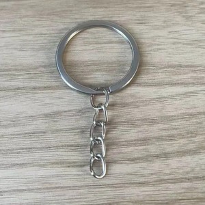 Metal Keychain 30mm Round Zinc Alloy Chain Hard Wearing <b>Key</b> <b>Ring</b> <b>Accessory</b> - Product Image 1