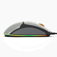 Gris Gaming Mouse Software Computadora Oficina Ratones Óptico PC Laptop Tablet Ergonómico Ratón con cable