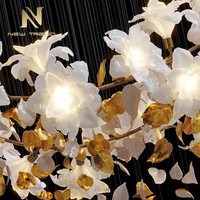 Plafonnier LED décoratif au Design luxueux, luminaire décoratif d'intérieur, idéal pour une Villa, des escaliers, un mariage, une fleur en acrylique