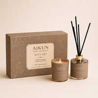 AIKUN Luxus Duftkerzen- & Raumduft-Diffusor-Geschenkset – Eigenmarke, individuelles Logo, Sojawachs für Raumduft-Sets – Fabrik-Großhandel