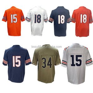 男子青少年芝加哥队 # 34 费顿 # 18号凯尔布·威廉姆斯 # 84 科尔斯顿·洛夫兰 # 15 罗马·奥杜恩泽等美式橄榄球球衣 - Product Image 1