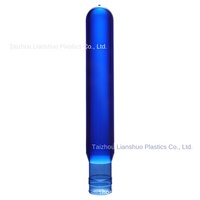 55-Port Blaue PET-Vorformrohre für Wasserspender-Eimer und Fünf-Gallonen-Flaschen mit Crimpunterstützungsring (aus Taizhou)