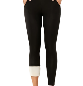 Wholesale Price Winter Thick Lining Warm Fuzzy <b>Fluffy</b> Slim High Thermal Velvet Shark Skin Women's <b>Leggings</b> - Product Image 2