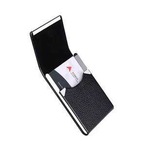 Benutzer definierte schlanke Minimalismus Tasche Visitenkarte halter Magnetische tragbare Visitenkarte Fall Name Visitenkarte Brieftasche - Product Image 4